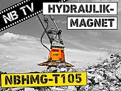 Hydraulikmagnet NBHMG-T105 | Hydraulikmagnet Bagger ab 19 t - mit Zähnen | Lasthebemagnet Bagger