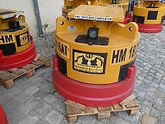 Zanetti SAT - Magnet / Hydraulik-Abbruch-Magnet HM 18/28 AK - AK: für Adapterplatte + Kette - außen geschützt vorne unter Adapter-Platte montierte Licht-Signal-Ampel - Bagger: 18t-28t - Magnet-Leistung 6,5KW 220V