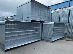 Bauzaun Runde Ecken 345x200cm | Mobilzaun Runde Ecken | 103,5m | 30 Elemente | Neu